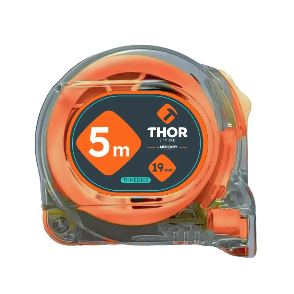 [4214] METRO 5MTS /19MM TRANSPARENTE DOBLE MEDICION MAGNETICO THOR(THMED103)