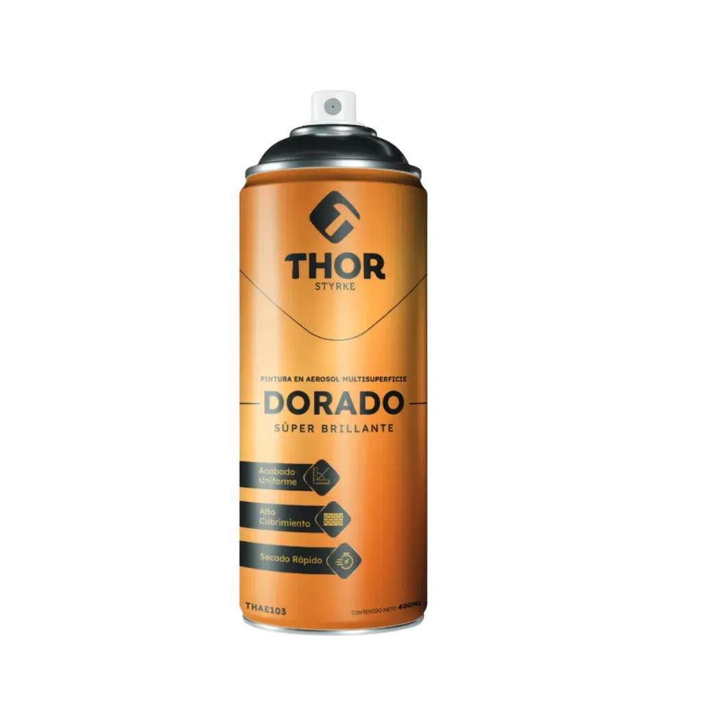 AEROSOL DORADO SUPER BRILLANTE 1500 X 400ML THOR(THAE103)
