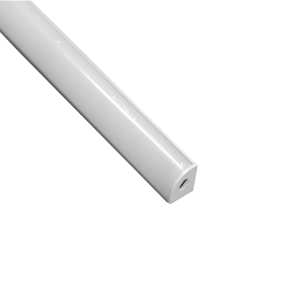[4292] PERFIL-1616 RIEL/ALUMINIO-BLANCO DIFUSOR/PC ESQUINERO 16MM*16MM *3 METROS(ICL238)