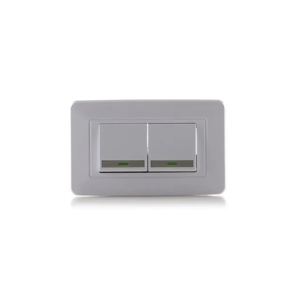 INTERRUPTOR DOBLE CONMUTABLE TITANIUM BLANCO(TTA219)