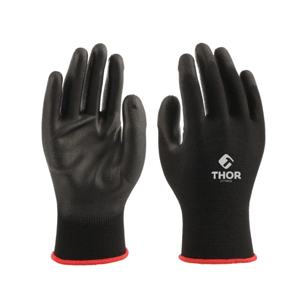 [4345] GUANTE NITRILO (P.U) ALTA CALIDAD NEGRO TALLA 10' XL THOR(THEP203)