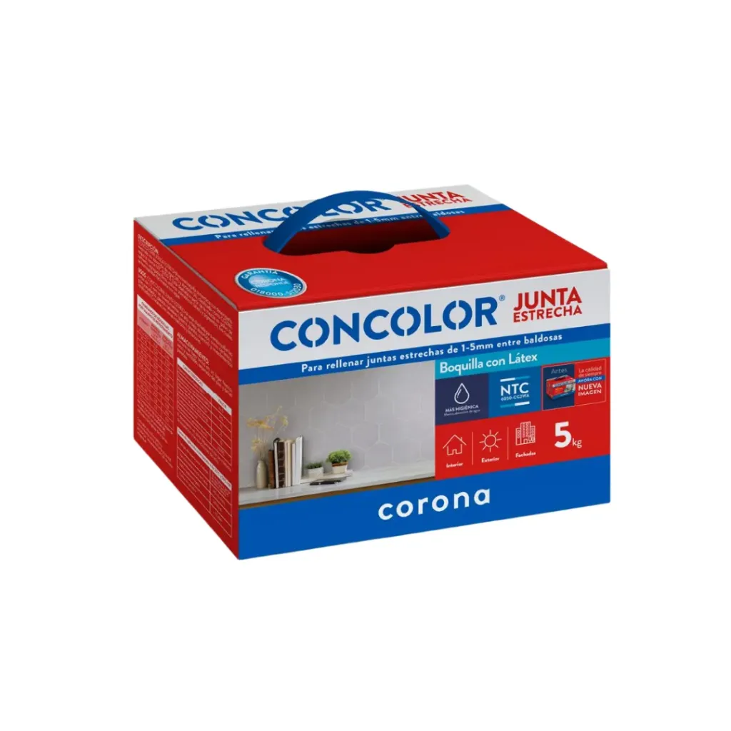 [4349] CONCOLOR JUNTA ESTRECHA ANTIHONGOS  SUPER BLANCO  X 5KG CORONA(903051011)