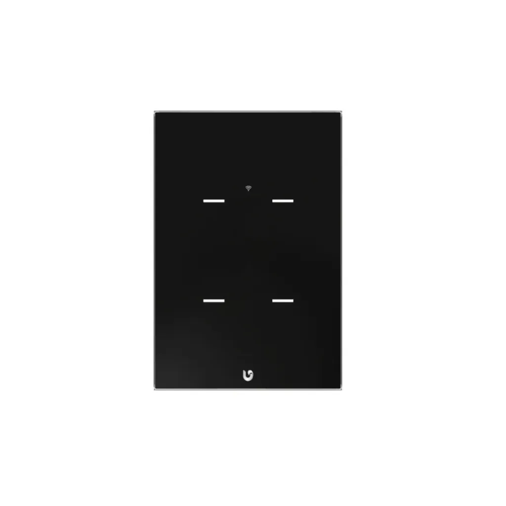 [4373] INTERRUPTOR CUADRUPLE SMART HOME TOUCH BLACK WIFI GEN2 MERCURY(TIC56)