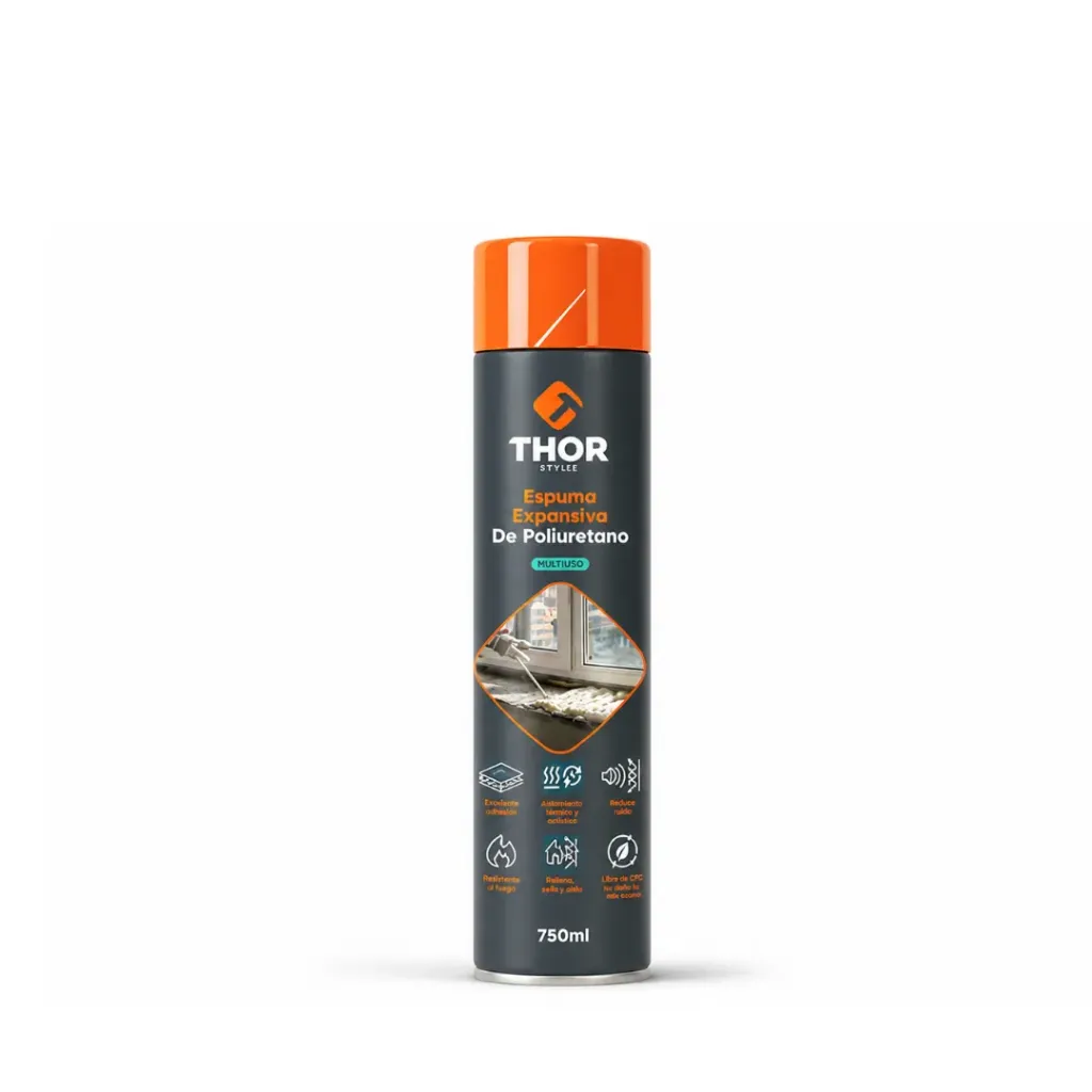 [4375] ESPUMA POLIURETANO PU (EXPASIVA) 750ML THOR(THSEL502)