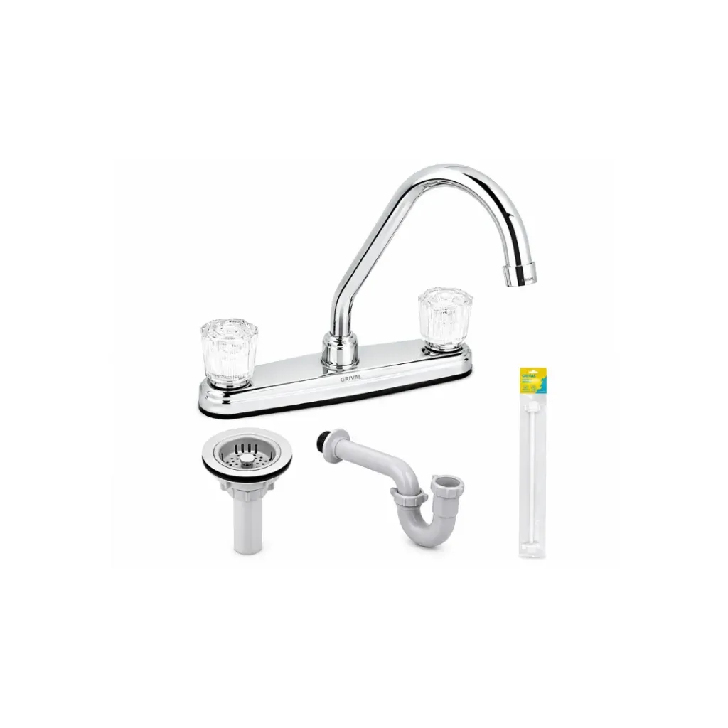 CONJUNTO MEZCLADOR LAVAPLATOS COMPLETO BRIZA 8" GRIVAL(325695551)