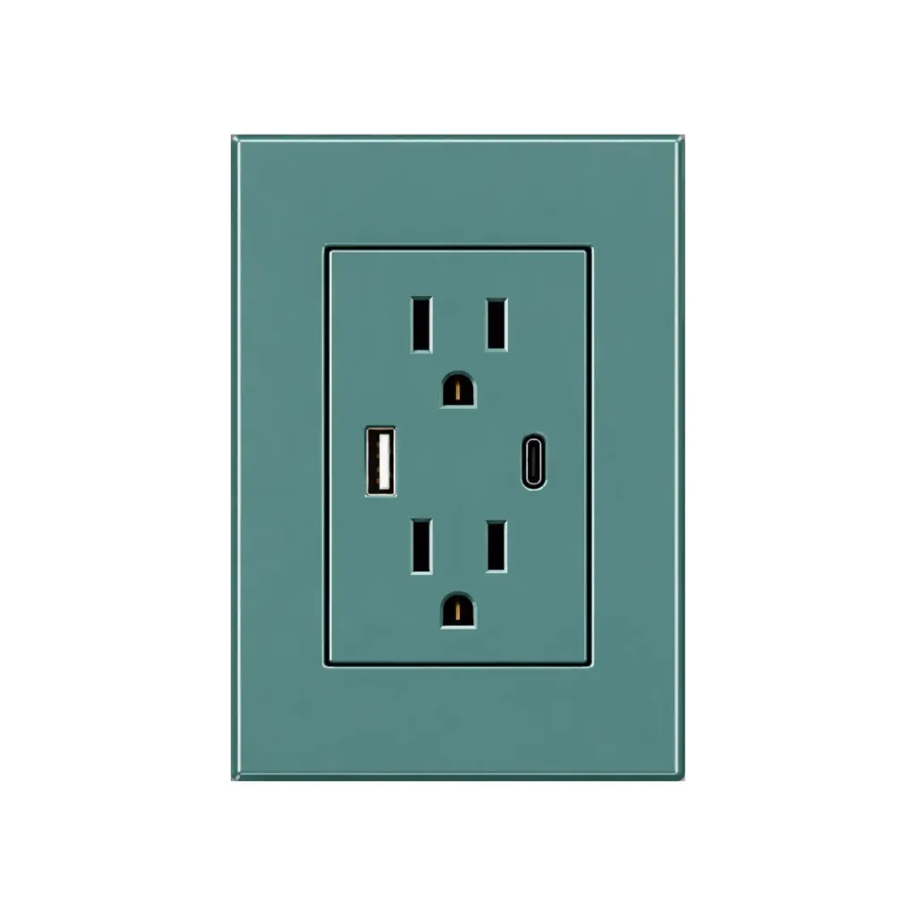 [4402] TOMA DOBLE POLO A TIERRA +USB X2 SILVER LUXURY(ETI124)