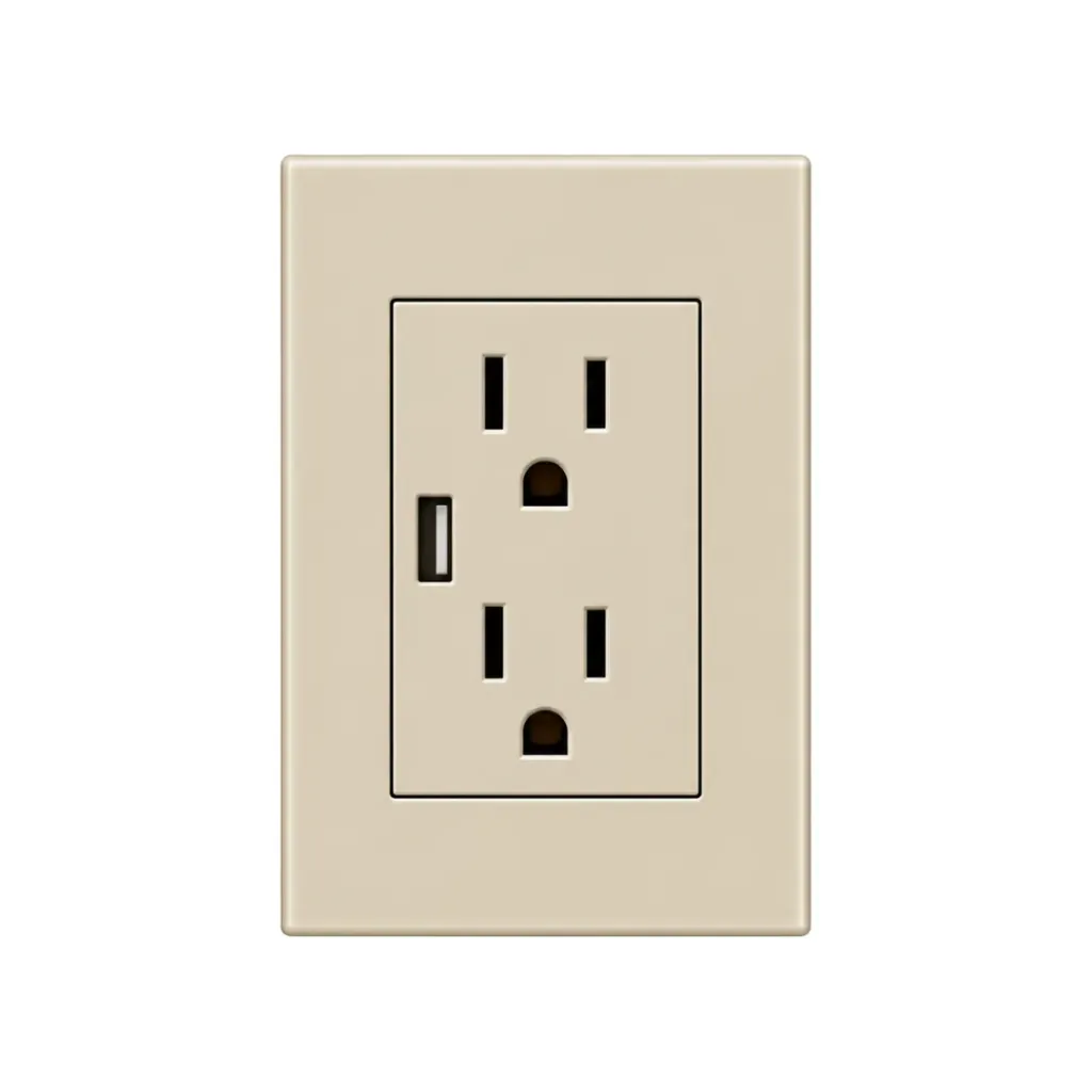 [4403] TOMA DOBLE POLO A TIERRA +USB X2 GOLDEN LUXURY(ETI137)