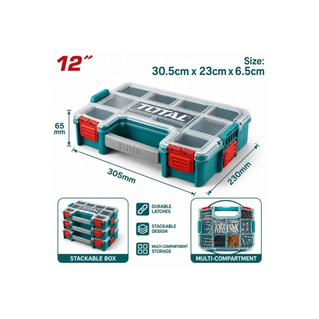 [4444] CAJA ORGANIZADORA 12" SUPER TOTAL (TPBX1121)