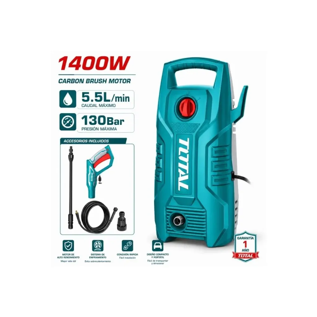 [4446] HIDROLAVADORA 1400W 1900PSI 120V TOTAL (UTGT11316)