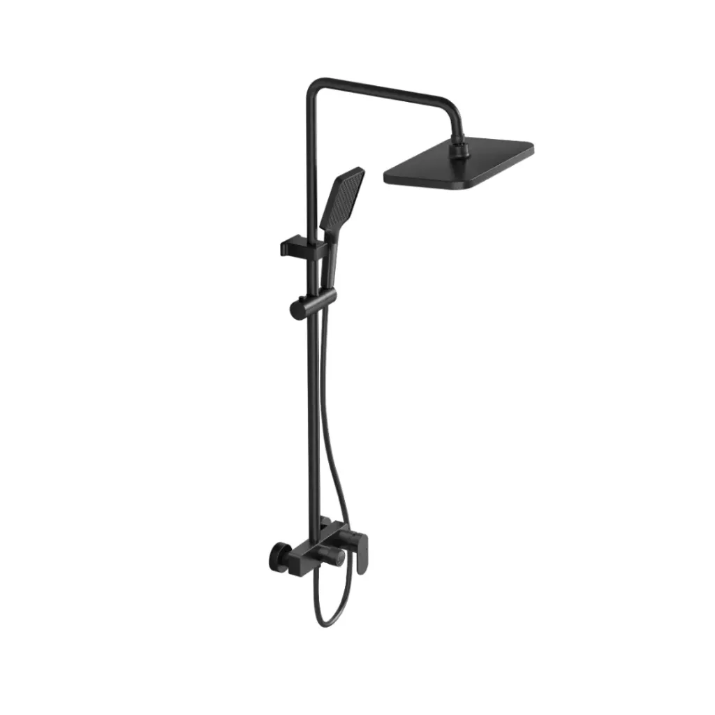 [4483] COLUMNA DUCHA ALUMINIO TORMES NEGRO VALQUA(VQAHDC002)