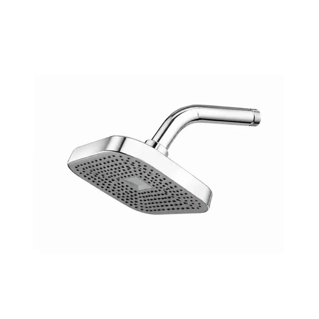 [4486] DUCHA CROMADA CUADRADA 15X15CM 6"PLAST+BRAZO CORTO 15CM VALQUA(VQAHR012)