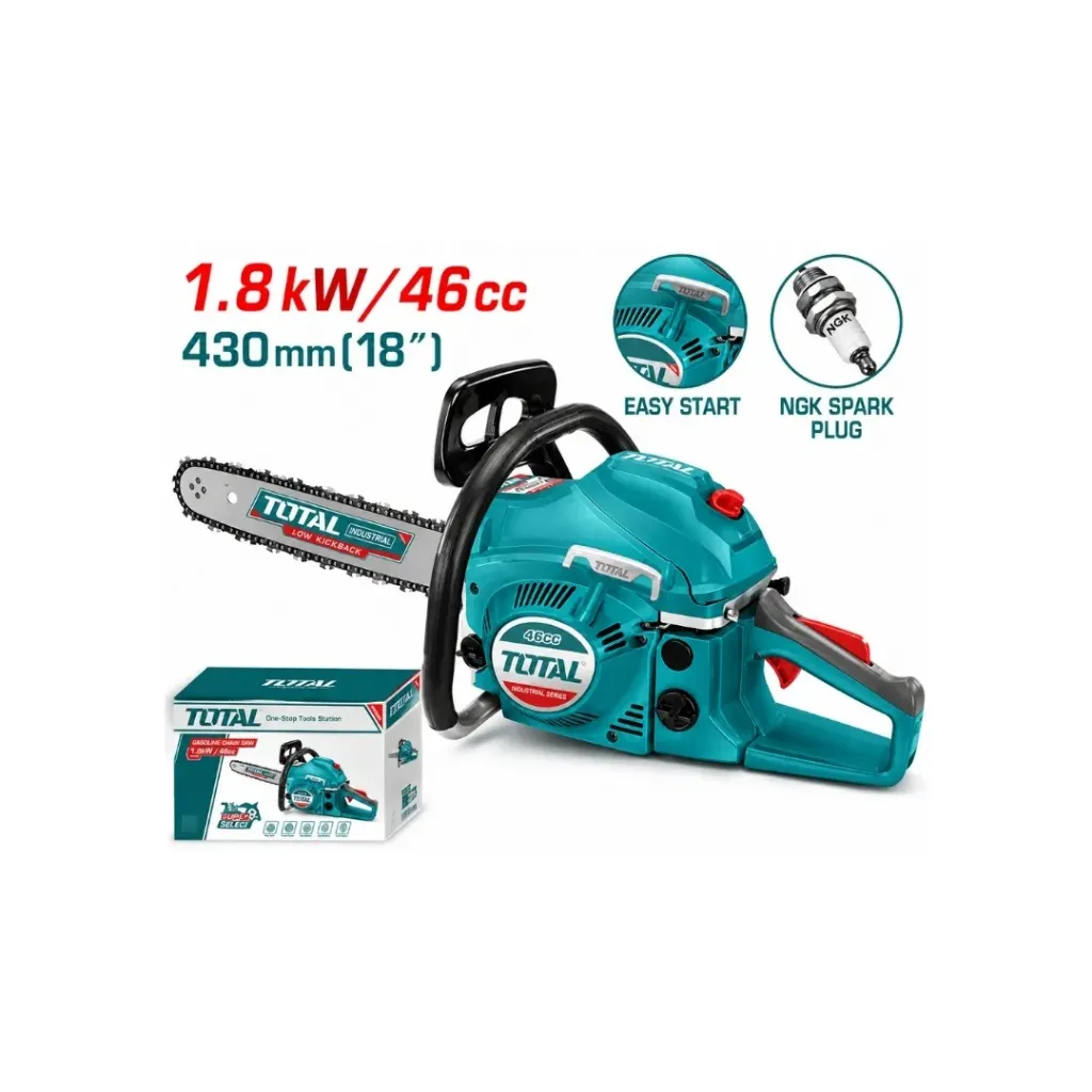 [4498] MOTOSIERRA 18" 46CC A GASOLINA TOTAL (TG5451811)