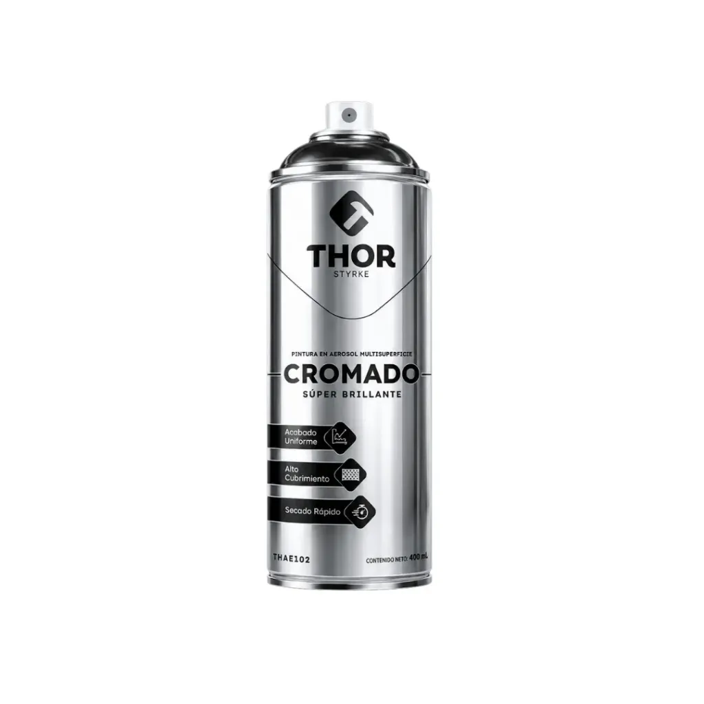 [4507] AEROSOL CROMADO SUPER BRILLANTE 1400 THOR(THAE102)