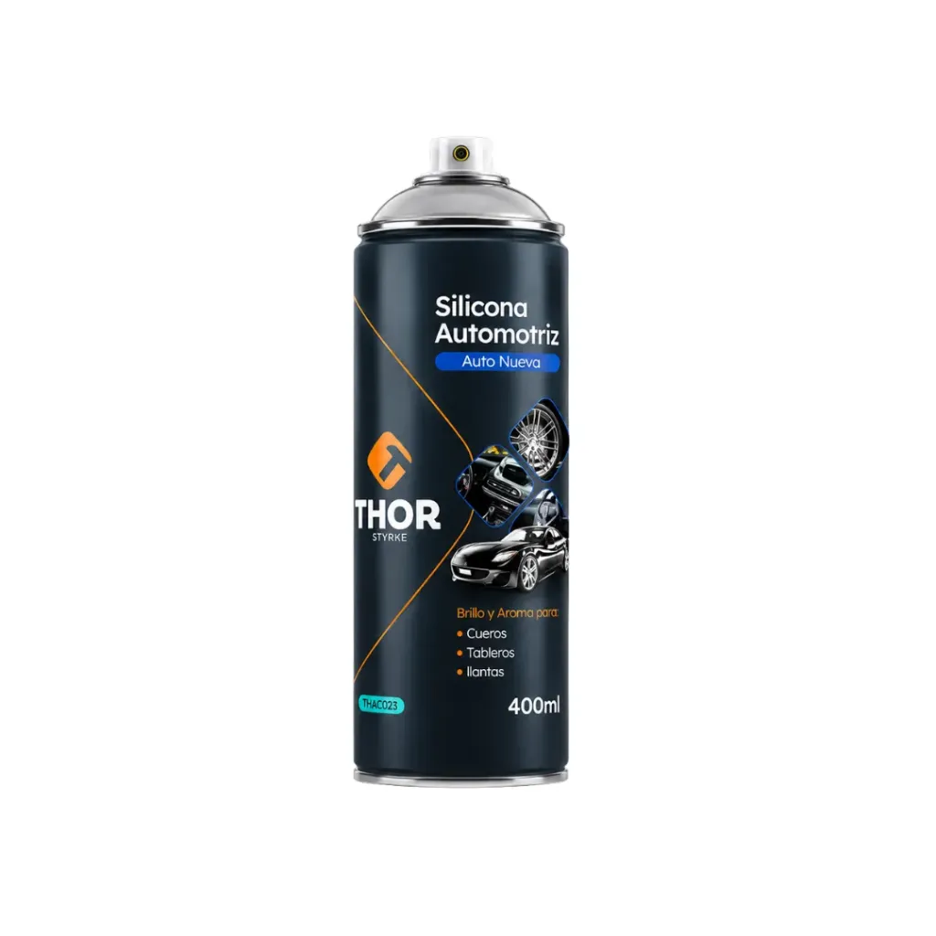 [4509] SILICONA EN AEROSOL400ML AROMA AUTO NUEVO THOR(THSIL706)
