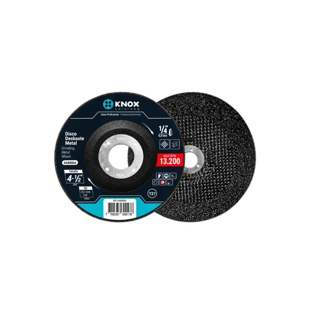DISCO PULIR METAL 4 1/2" X 1/4" X 7/8" KNOX(KABR004)