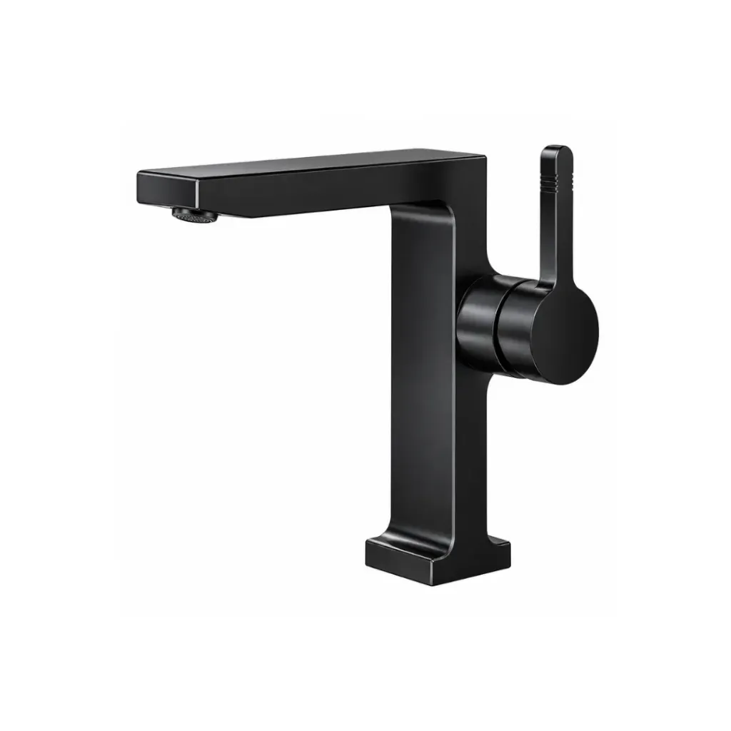 LLAVE LAVAMANOS MONOCONTROL MEDIO SOLID VISTULA ALUMINIO NEGRO VALQUA(VQAHLVM008)