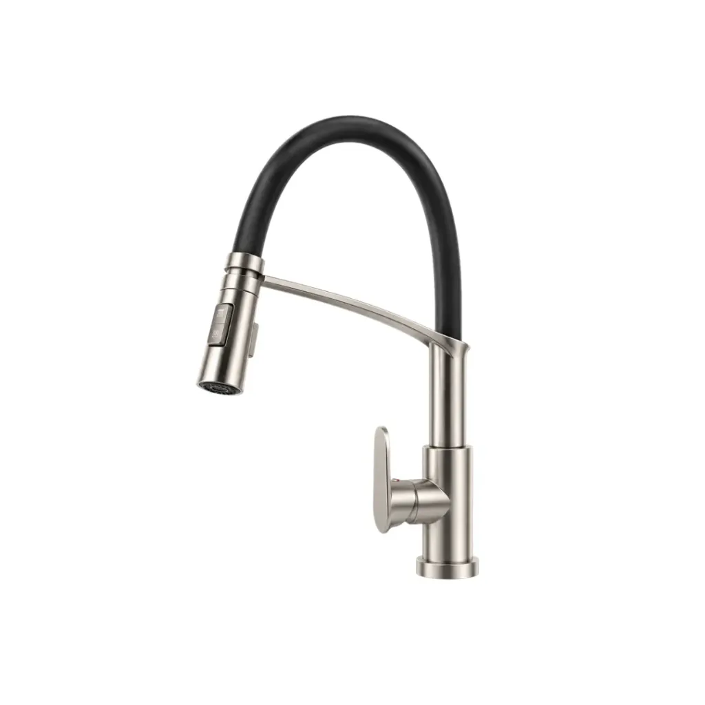 LLAVE LAVAPLATOS MONOCONTROL CUELLO FLEXIBLE GARDA NIQUEL VALQUA(VQAHLPM015)