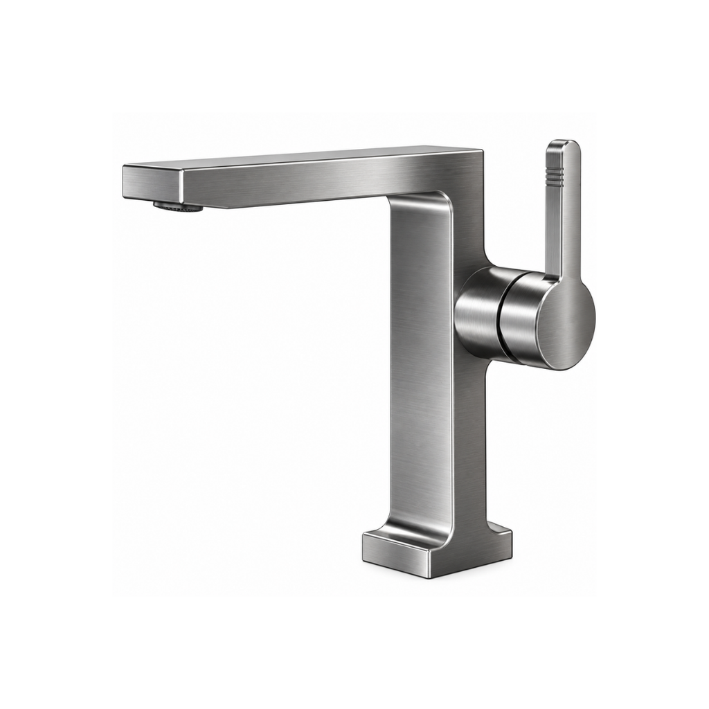 LLAVE LAVAMANOS MONOCONTROL MEDIO SOLID VISTULA ALUMINIO GRIS VALQUA(VQAHLVM007)