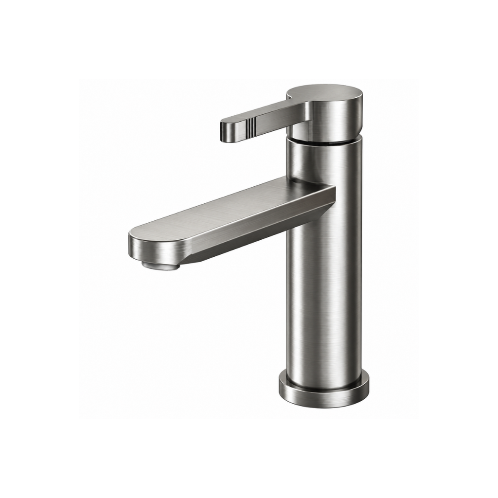 LLAVE LAVAMANOS MONOCONTROL MEDIO SOLID NEVA ALUMINIO GRIS VALQUA(VQAHLVM001)