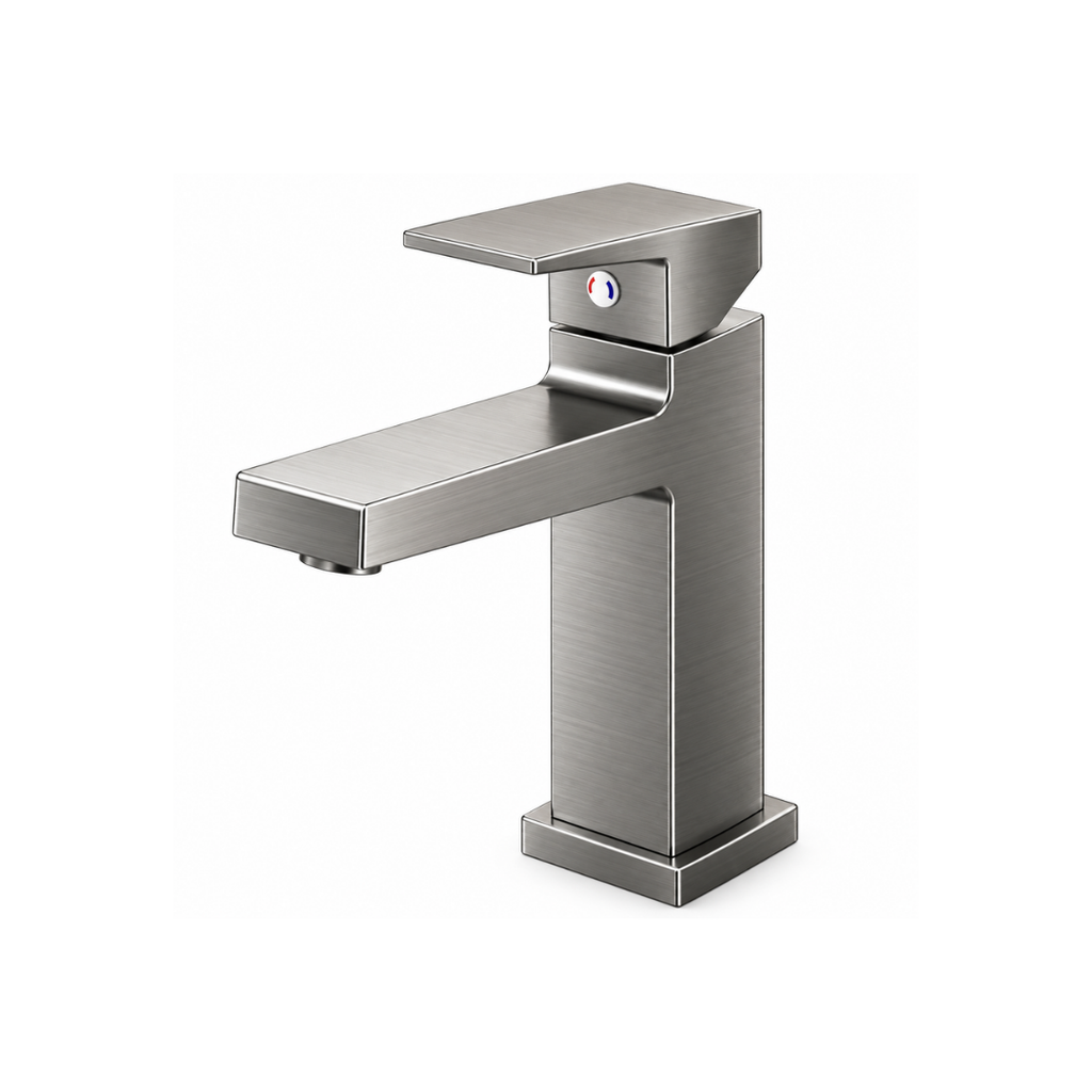 LLAVE LAVAMANOS MONOCONTROL MEDIO SOLID BLED ALUMINIO GRIS VALQUA(VQAHLVM005)