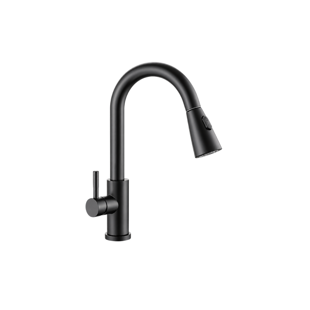LLAVE LAVAPLATOS MONOCONTROL ROCIADOR TACCHINO NEGRO MATE SOVRANO(SVR1046)