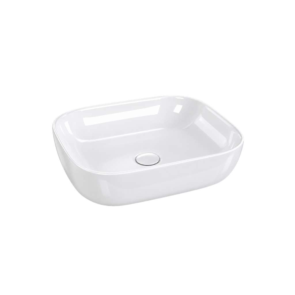 LAVAMANOS SOBREPONER RECTANGULAR 50x40x13 BLANCO BRILLANTE VALQUA(VQAHLVS007)