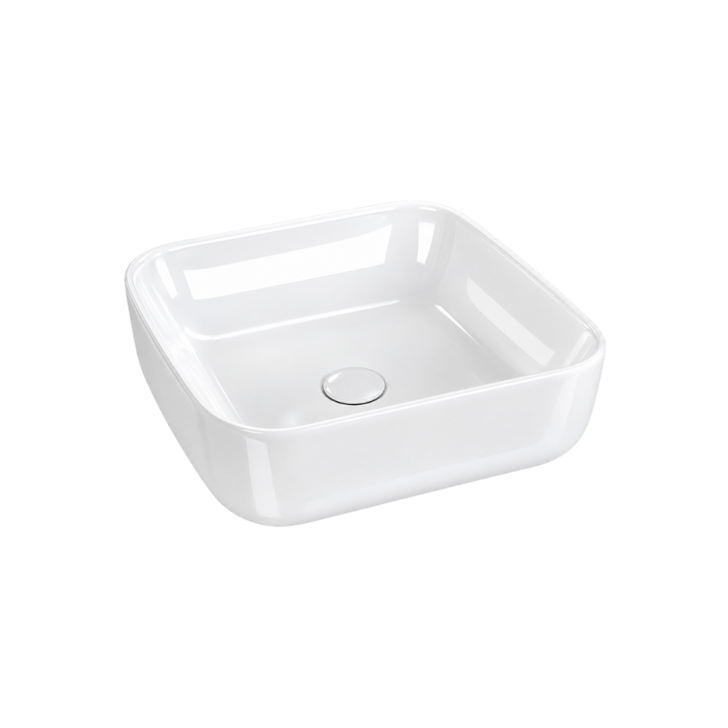 LAVAMANOS SOBREPONER CUADRADO 38.5X38.5 X14 BLANCO BRILLANTE VALQUA(VQAHLVS005)