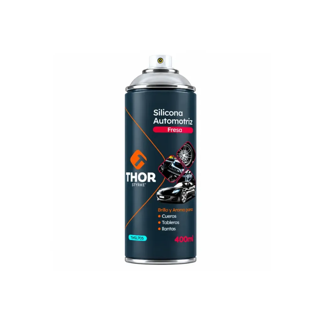 [1183] SILICONA EN SPRAY 400ML AROMA FRESA THOR(THSIL705)