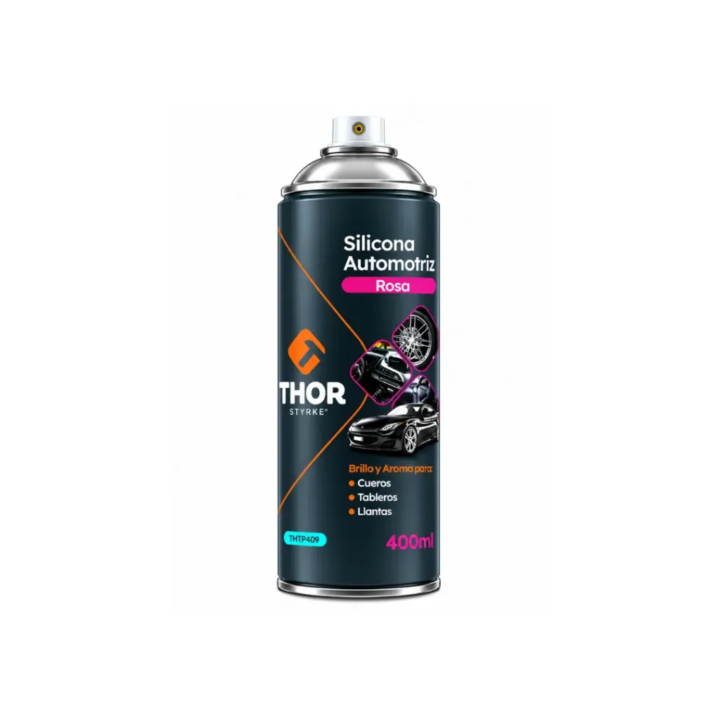 [1186] SILICONA EN AEROSOL 400ML AROMA ROSA THOR(THSIL700)