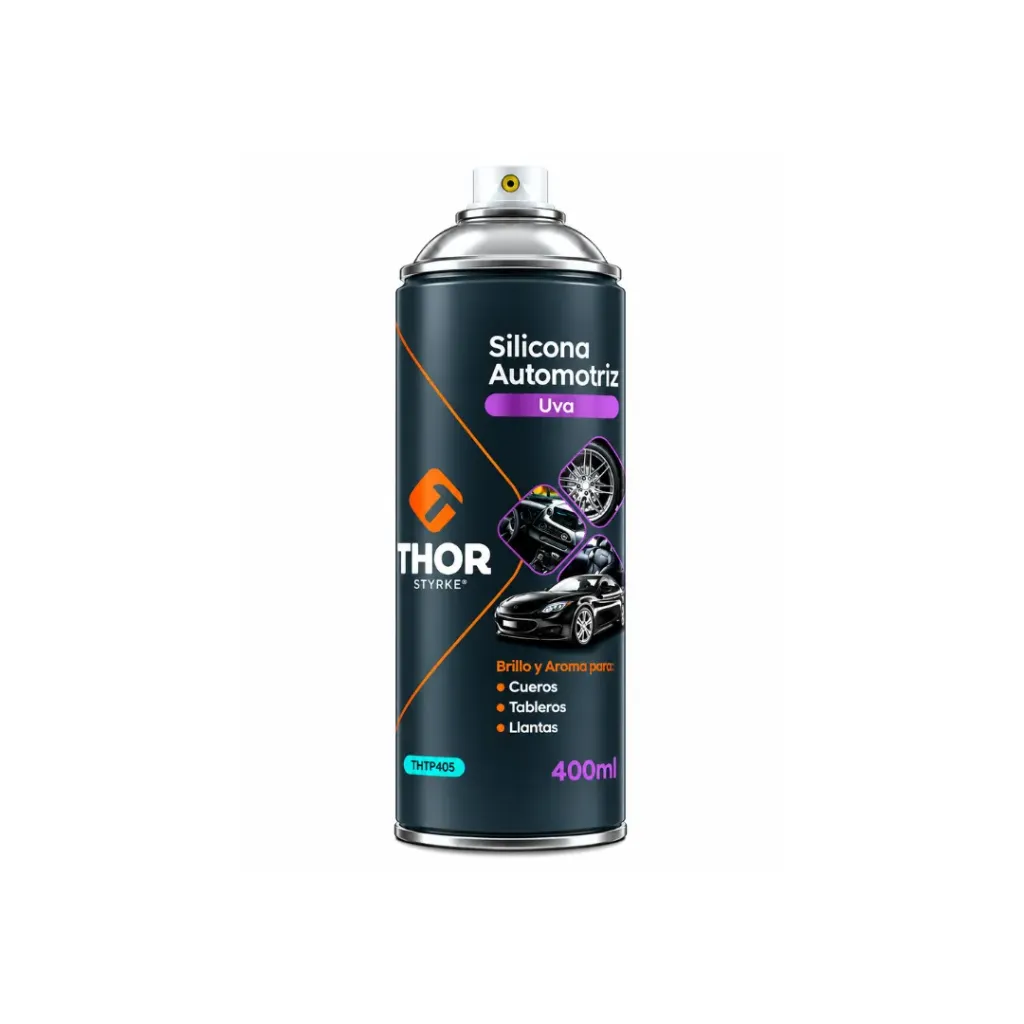 [816] SILICONA EN AEROSOL 400ML AROMA UVA THOR(THSIL703)