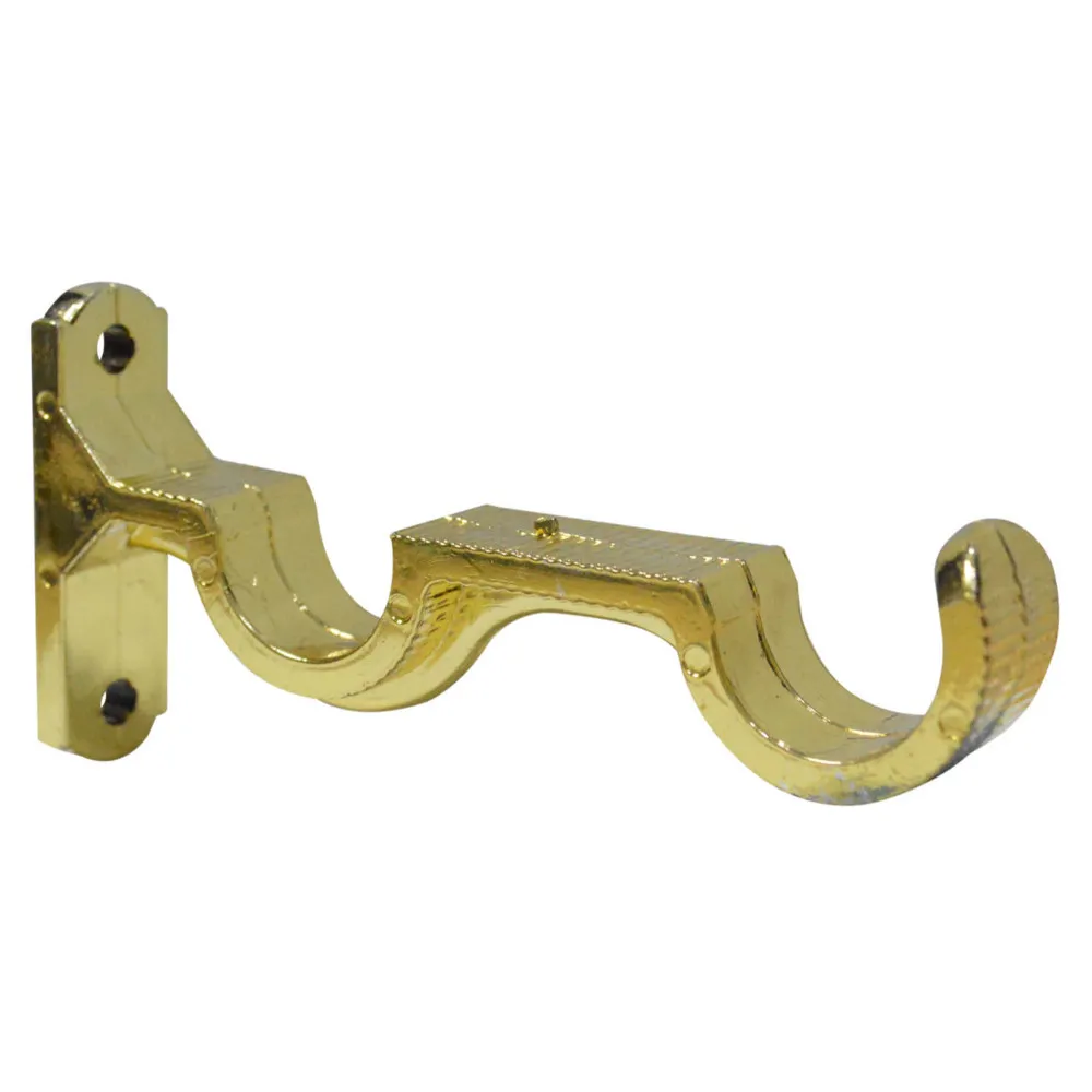 [3158] SOPORTE CORTINERO DOBLE 3/4 DORADO (060401)