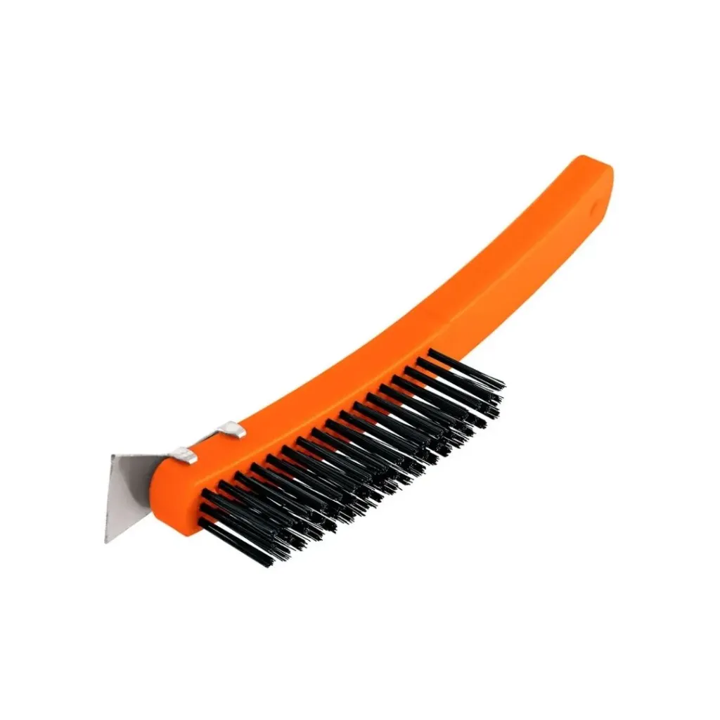 CEPILLO M/PASTA ACERO CON ESPATULA 5 LINEAS AMA/NARANJA (OGT-CEN5)