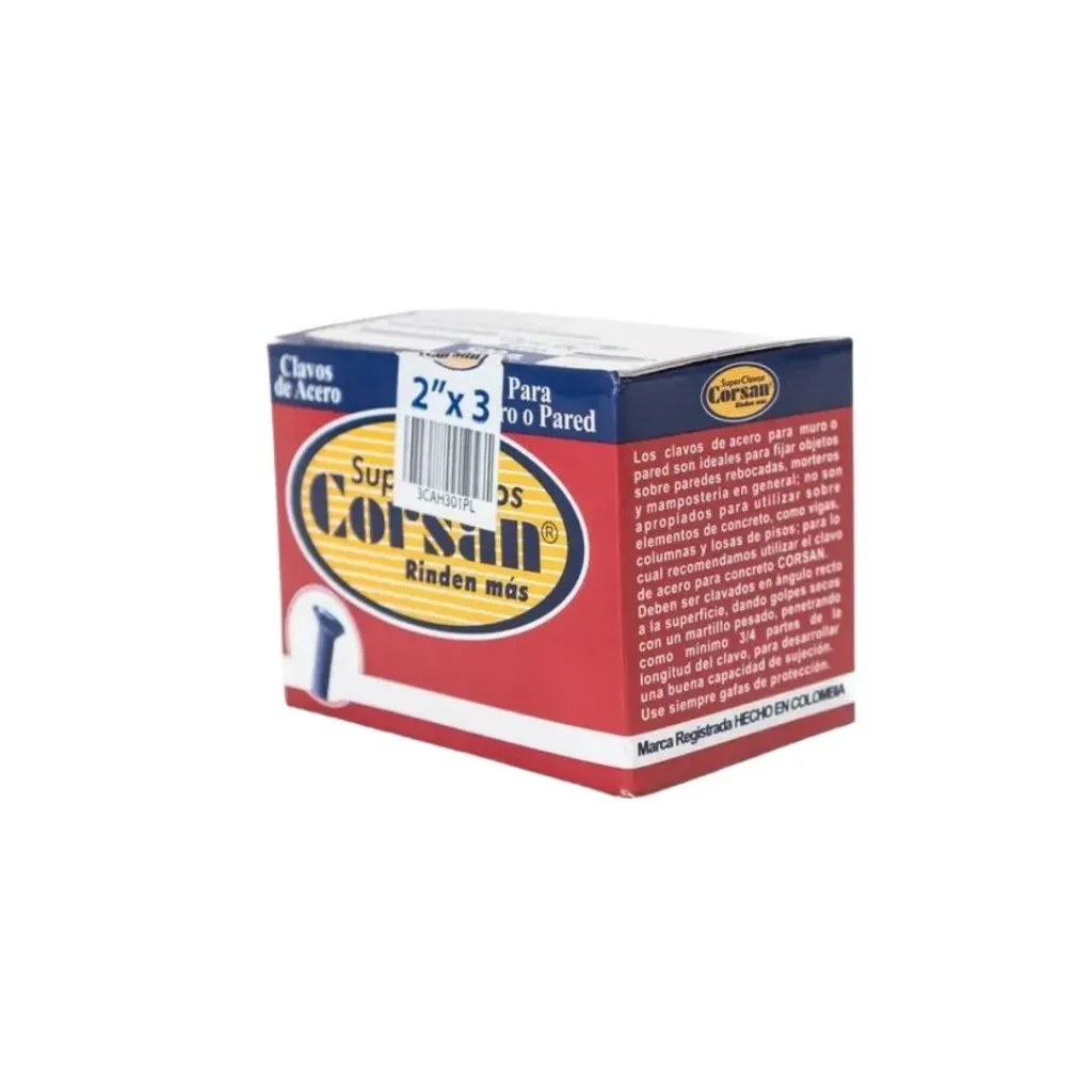 [1749] CLAVO DE ACERO ESTRIADO VERTICAL 2X4.30MM CORSAN (3CAH433GL)