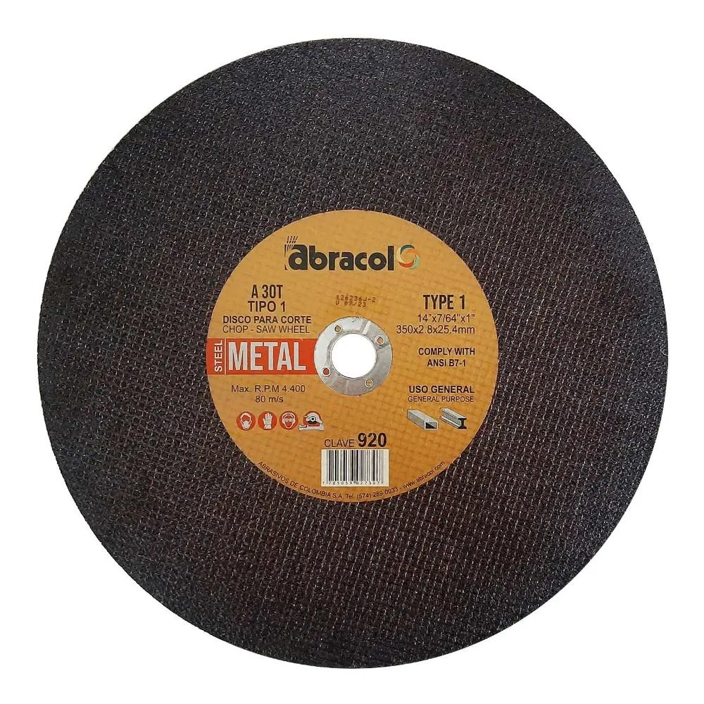[2924] DISCO CORTE METAL 14" TRONZADORA ABRACOL (ABD1A0030146)